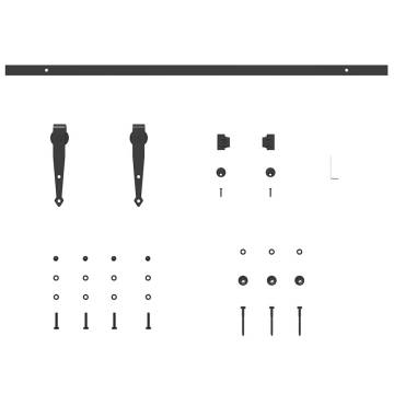 Sliding Cabinet Door Kit 91 cm | Durable Carbon Steel