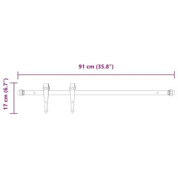 Sliding Cabinet Door Kit 91 cm | Durable Carbon Steel