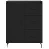 Highboard Black 69.5x34x180 cm | Stylish Engineered Wood Storage