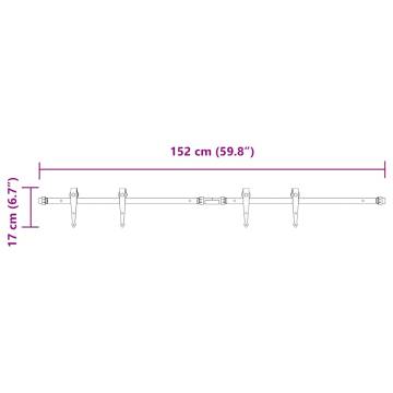 Sliding Cabinet Door Kit 152 cm | Durable Carbon Steel System