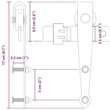 Sliding Cabinet Door Kit 152 cm | Durable Carbon Steel System