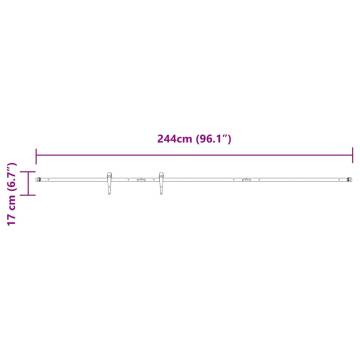 Sliding Cabinet Door Kit 244 cm Carbon Steel - Durable & Quiet