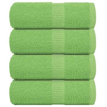 Guest Towels 4 pcs Apple Green 100% Cotton | HipoMarket