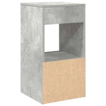 Concrete Grey Bedside Cabinet with Drawer - Stylish & Practical