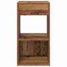 Stylish Bedside Cabinet with Drawer - Old Wood Finish