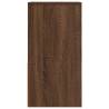 Elegant Brown Oak Bedside Cabinet with Drawer - 35x34x66.5 cm