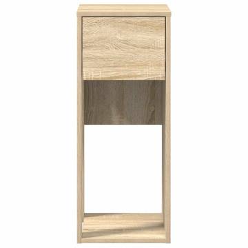 Computer Tower Stand with Drawer in Sonoma Oak - 30x44x74 cm