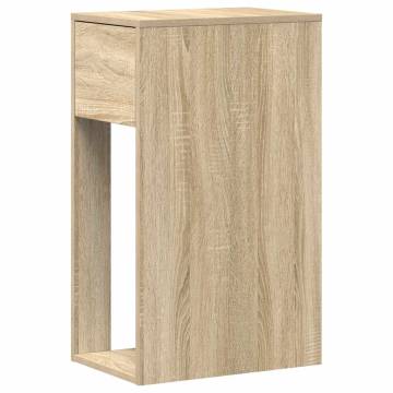 Computer Tower Stand with Drawer in Sonoma Oak - 30x44x74 cm