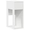 Computer Tower Stand with Drawer - White 30x44x74 cm