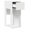 Computer Tower Stand with Drawer - White 30x44x74 cm