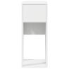 Computer Tower Stand with Drawer - White 30x44x74 cm