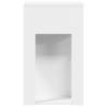 Computer Tower Stand with Drawer - White 30x44x74 cm