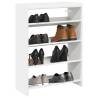 Elegant White Shoe Rack 80x25x61.5 cm - Durable & Stylish