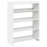 Elegant White Shoe Rack 80x25x61.5 cm - Durable & Stylish