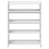 Elegant White Shoe Rack 80x25x61.5 cm - Durable & Stylish