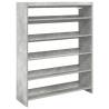 Concrete Grey Shoe Rack - Engineered Wood 80x25x100 cm