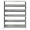 Concrete Grey Shoe Rack - Engineered Wood 80x25x100 cm