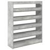 Concrete Grey Shoe Rack - Engineered Wood 80x25x100 cm