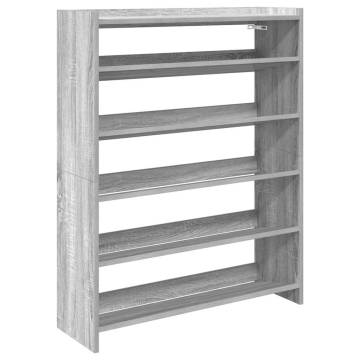 Shoe Rack Grey Sonoma 80x25x100 cm - Stylish Storage Solution