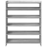 Shoe Rack Grey Sonoma 80x25x100 cm - Stylish Storage Solution