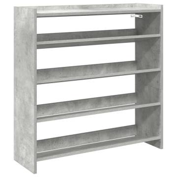 Shoe Rack Concrete Grey 80x25x81 cm - Durable & Stylish