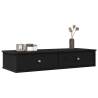  Wall Shelf with Drawers Black 100x37.5x19 cm Engineered Wood Colour black Size 100 x 34 x 19 cm Quantity in Package 1 Number of Pieces 