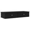 Wall Shelf with Drawers Black - 100x37.5 cm | Hipo Market