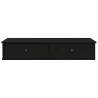 Wall Shelf with Drawers Black - 100x37.5 cm | Hipo Market