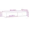 Wall Shelf with Drawers Black - 100x37.5 cm | Hipo Market