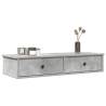  Wall Shelf with Drawers Concrete Grey 100x37.5x19 cm Engineered Wood Colour concrete grey Size 100 x 34 x 19 cm Quantity in Package 1 Number of Pieces 