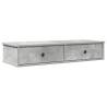 Wall Shelf with Drawers - Concrete Grey 100x37.5 cm | HipoMarket