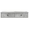 Wall Shelf with Drawers - Concrete Grey 100x37.5 cm | HipoMarket