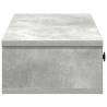 Wall Shelf with Drawers - Concrete Grey 100x37.5 cm | HipoMarket