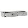 Wall Shelf with Drawers - Concrete Grey 100x37.5 cm | HipoMarket