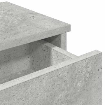 Wall Shelf with Drawers - Concrete Grey 100x37.5 cm | HipoMarket