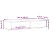 Wall Shelf with Drawers - Concrete Grey 100x37.5 cm | HipoMarket