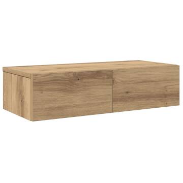 Wall Shelf with Drawers - Artisan Oak 60x26.5 cm - Hipo Market