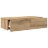 Wall Shelf with Drawers - Artisan Oak 60x26.5 cm - Hipo Market