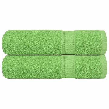 Apple Green Bath Towels 2 pcs | 100% Cotton, 360 gsm - HipoMarket