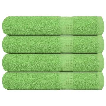 Apple Green Towels - 4 pcs 100% Cotton, 100x200 cm