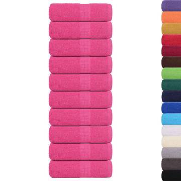 Soap Towels 10 pcs Pink - 100% Cotton, 30x30 cm