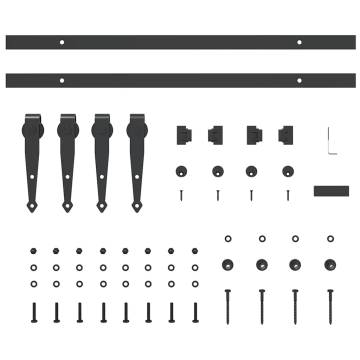 Sliding Cabinet Door Kit 122 cm - Durable Carbon Steel