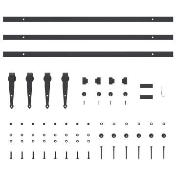 Sliding Cabinet Door Kit 244 cm | Durable Carbon Steel