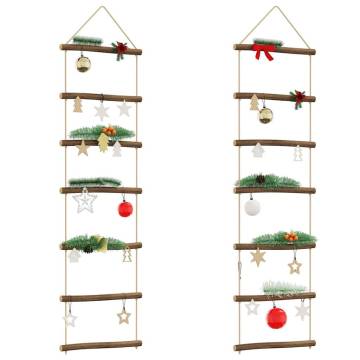 Ladder-Shaped Wall Decorations - 2 pcs Natural Branch 30x100 cm