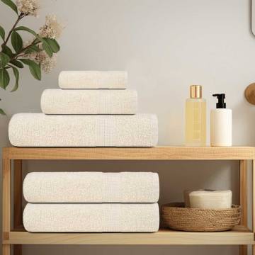 Shower Towels 4 pcs Cream - 100% Cotton, 70x140 cm