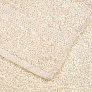 Shower Towels 4 pcs Cream - 100% Cotton, 70x140 cm