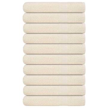 Sauna Towels 10 pcs Cream 80x200 cm | 100% Cotton Towels