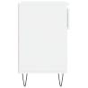 Elegant High Gloss White Shoe Cabinet - 70x36x60 cm