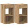 Elegant Bedside Cabinets with Drawer - Artisan Oak 2 pcs