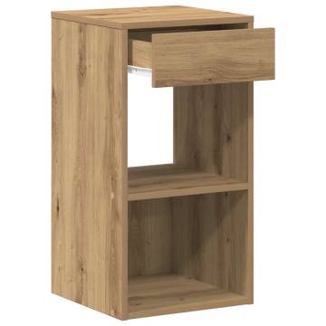 Elegant Bedside Cabinets with Drawer - Artisan Oak 2 pcs